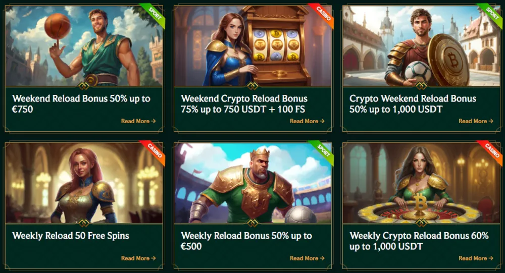 Διαφημιστικά πανό Casinia για εβδομαδιαίο cashback και άμεσο rakeback.